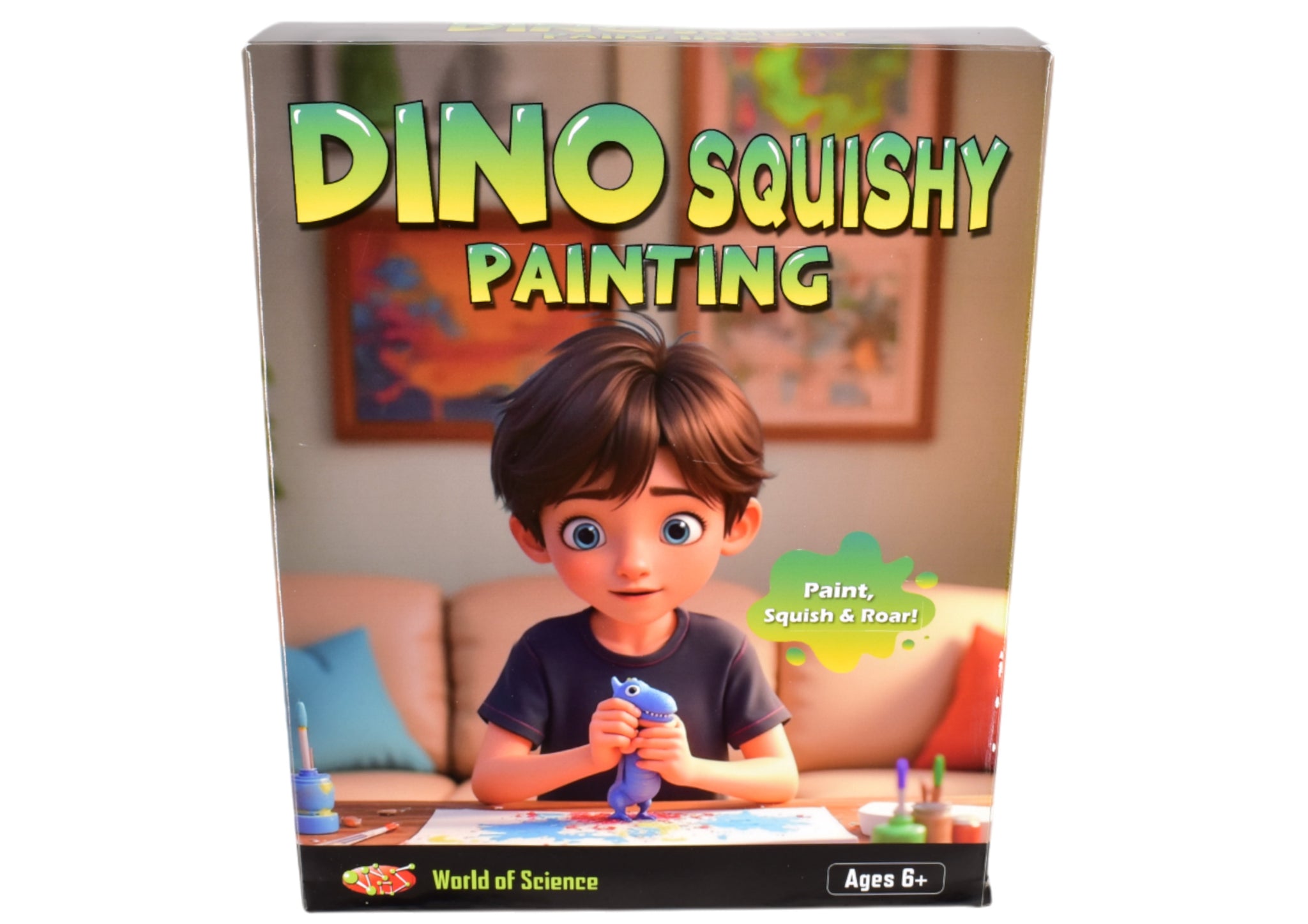 WORLD OF SCIENCE SQUISHY DINO PAINTING KIT. TY3012 \\\KD05369