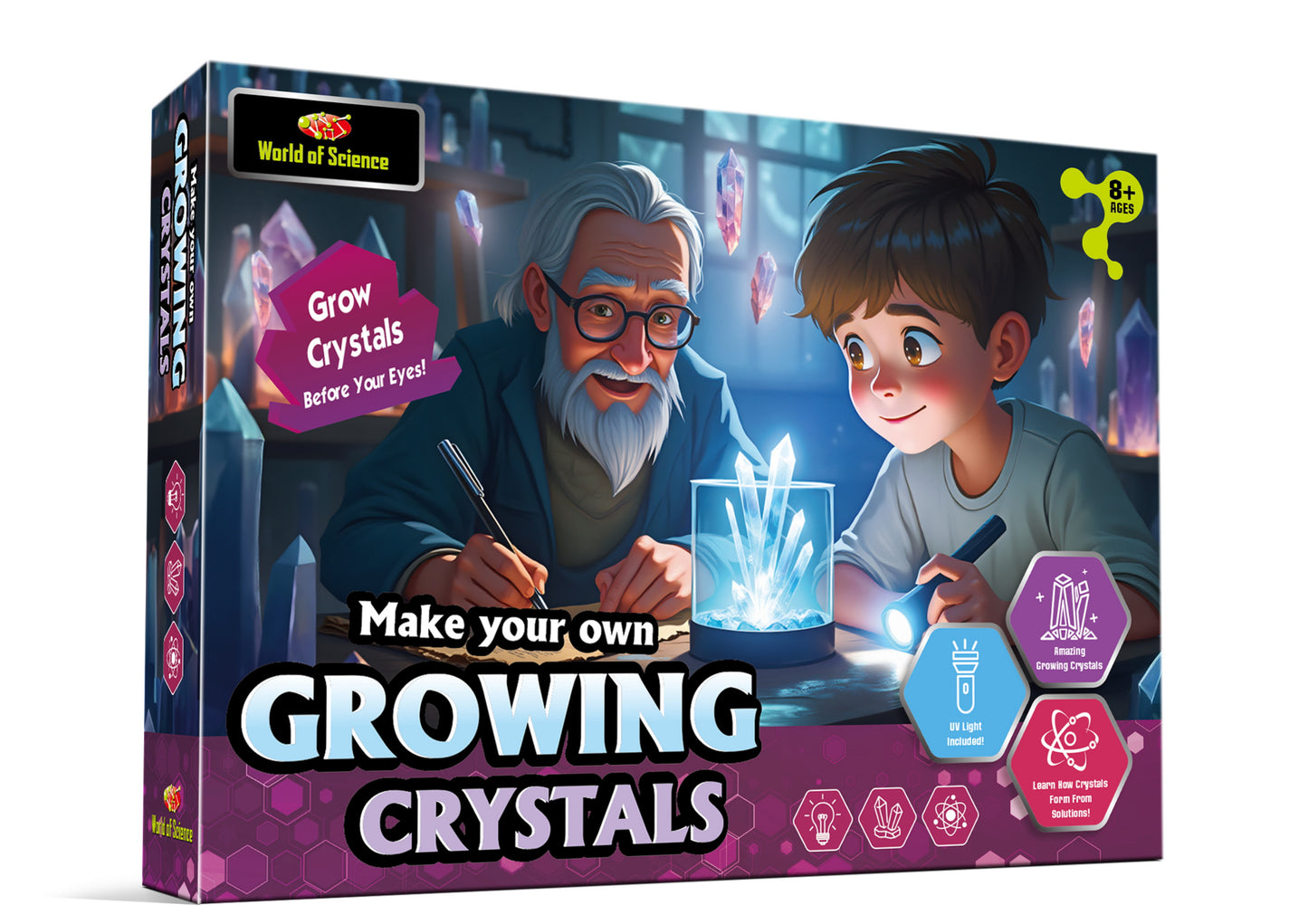 WORLD OF SCIENCE MAKE YOUR OWN GROWING CRYSTALS. TY3763 \\\KD05390
