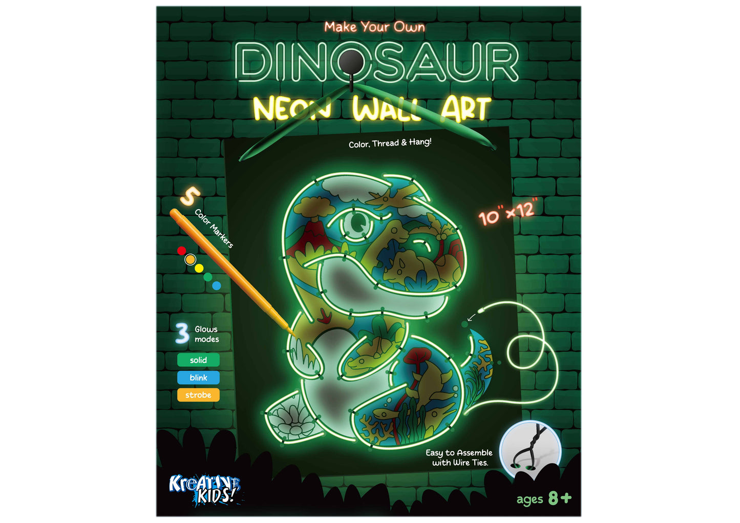MAKE YOUR OWN DINOSAUR NEON WALL ART. TY3792 \\\KD05395