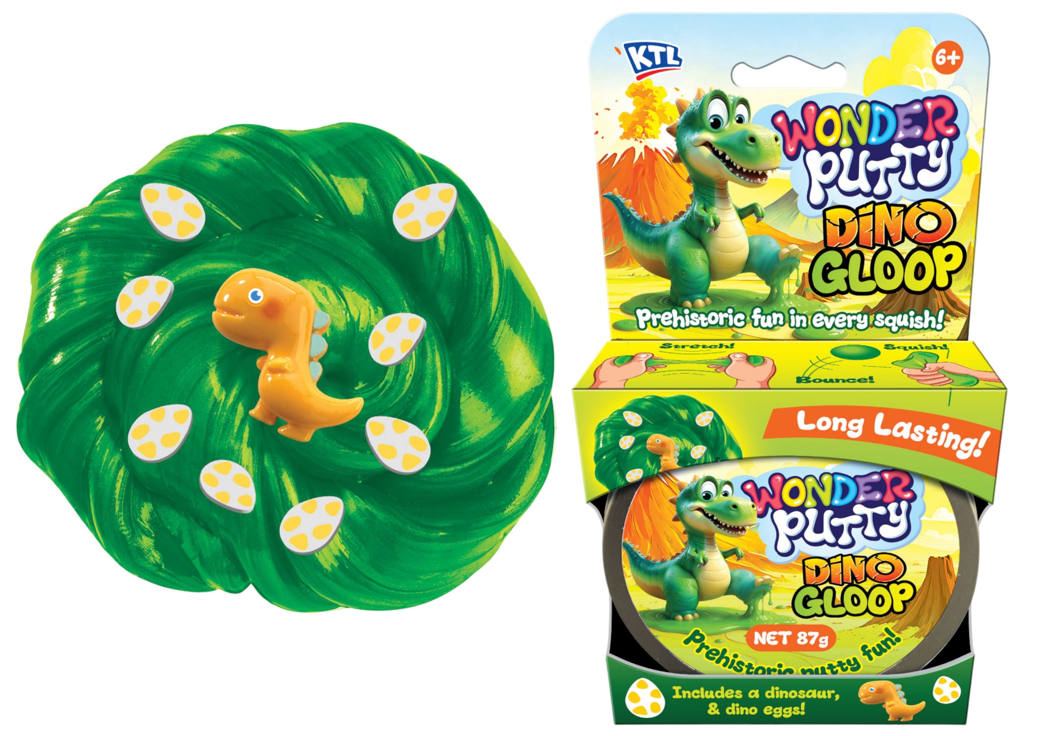 ASSORTED DINO WONDER PUTTY 87G. TY4048 \\\KD05405