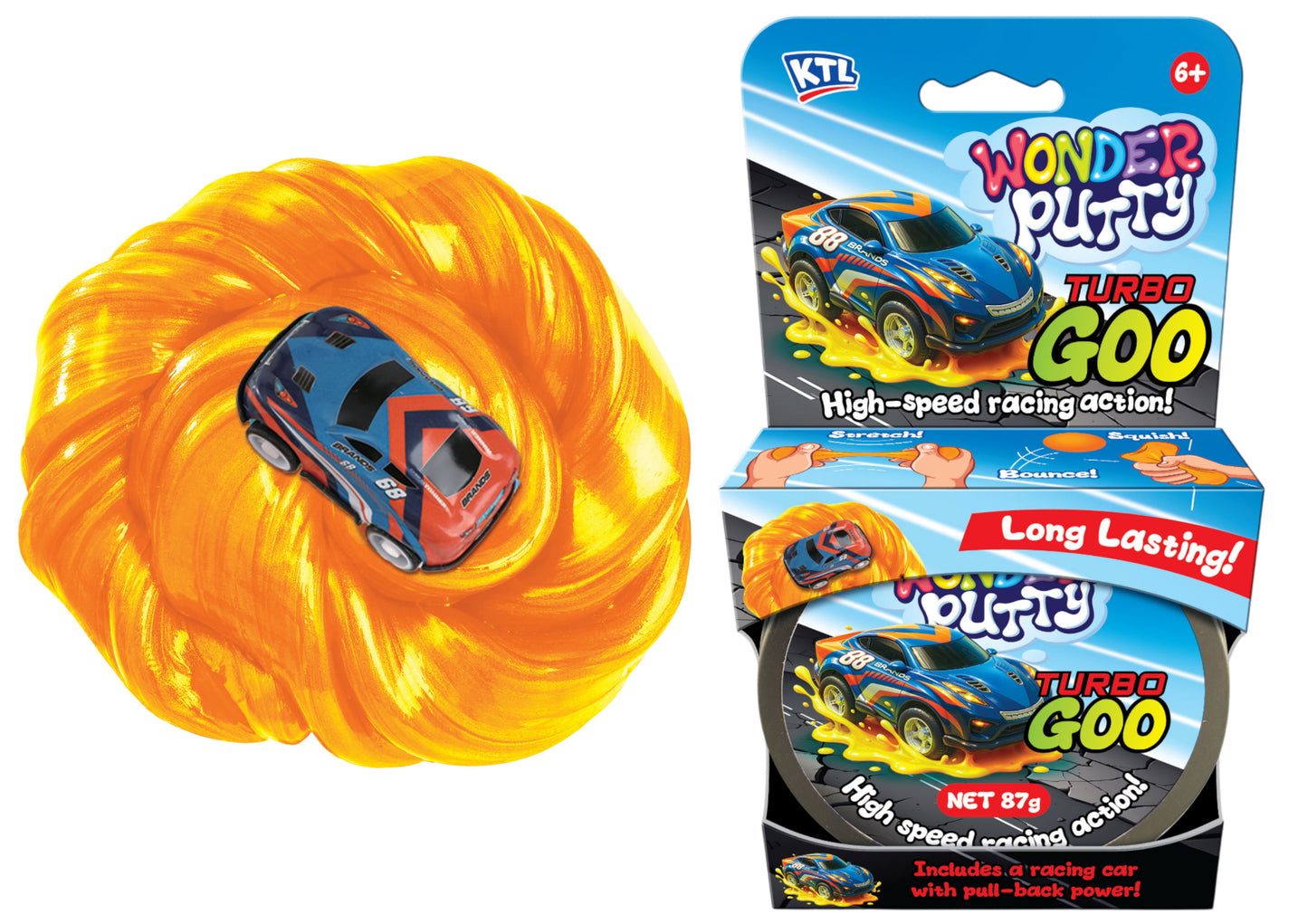 ASSORTED WONDER PUTTY - 87G - RACE CAR. TY4050 \\\KD05406