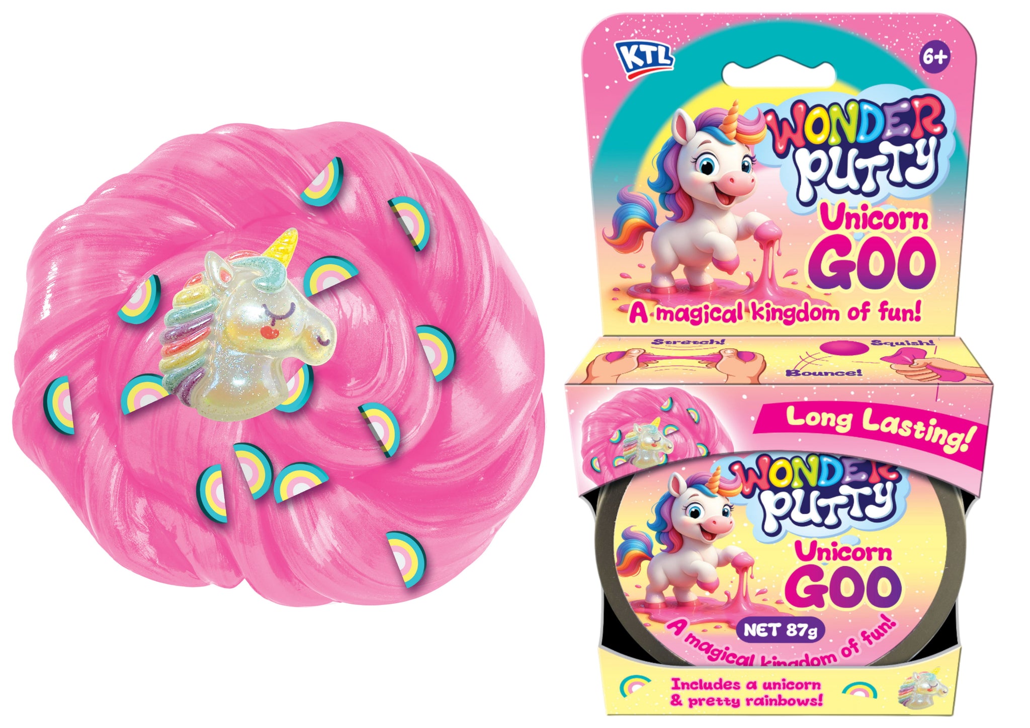 ASSORTED UNICORN WONDER PUTTY 87G. TY4053 \\\KD05407