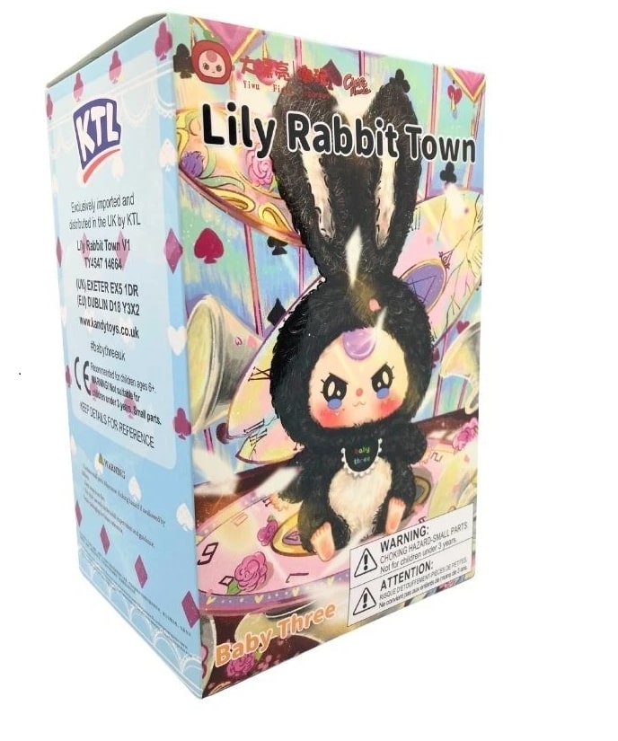 BABY THREE ASSORTED LILY RABBIT TOWN. TY4547 \\\KD05428