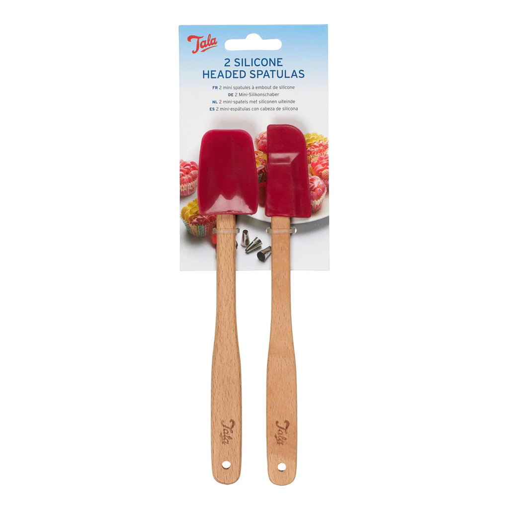 TALA SILICONE HEADED SPATULA WOODEN HANDLE 2/PK. 10A01183 \\\KD05493