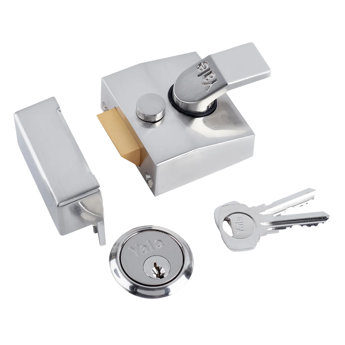 YALE LOCKS P89 DEADLOCKING NIGHTLATCH 60MM - CHROME FINISH. P-89-CH-CH-60 \\\KD05572