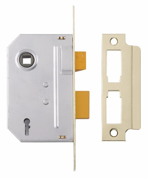 YALE LOCKS PM320 3 LEVER SASHLOCK BRASS 80MM. P-M320-PB-78 \\\KD05589