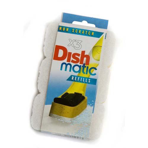DISHMATIC NON SCRATCH DISHMATIC WHITE REFILL SPONGES 3/PK. DMWHITER3 \\\KD10011