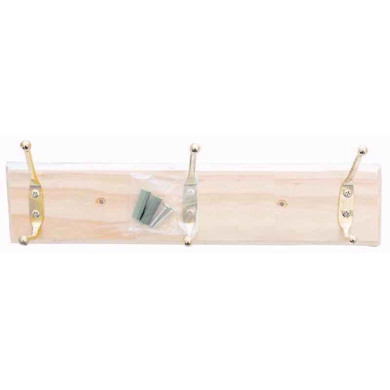 WOODEN HAT & COAT RACK 3 HOOK. 2143 \\\KD10018