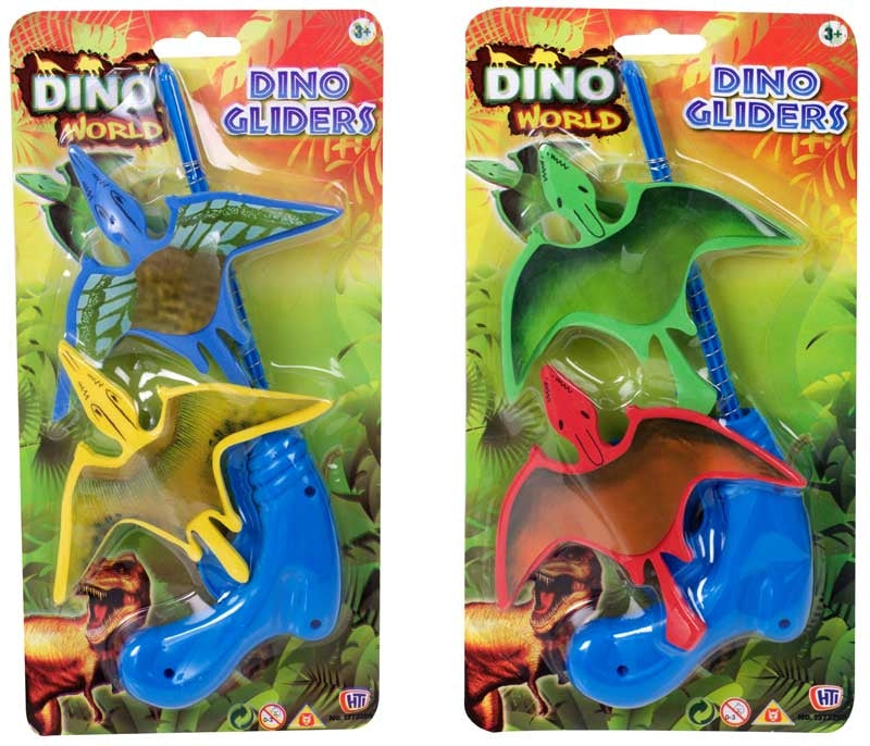 ASSORTED COLOUR DINO DINOSAUR GLIDERS. 1373288 \\\KD10101