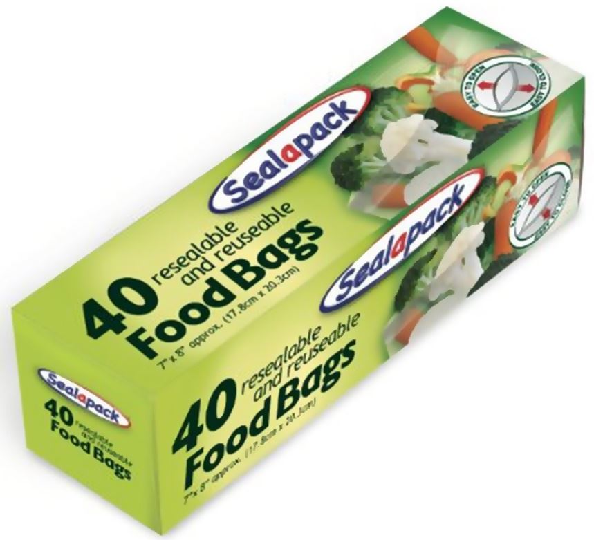 SEALAPACK FOOD BAGS 40PK. SAP1054 \\\KD10144