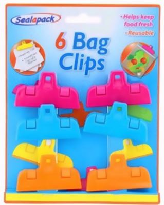 SEALAPACK 6 BAG CLIP ASSORTED COLOUR. SAP1070 \\\KD10155