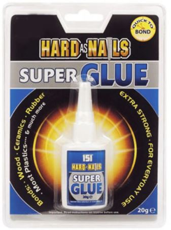 HARD AS NAILS SUPER GLUE 20 GM. 1511111B \\\KD10172