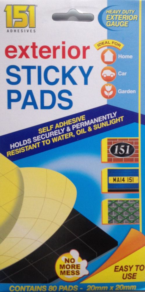151 EXTERIOR STICKY PADS 80PK. 1511031-36 \\\KD10182