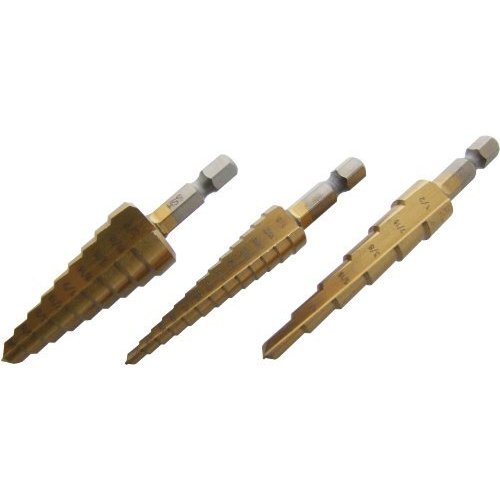 AMTECH 3PC HIGH SPEED STEEL STEP DRILL SET. F0785 \\\KD10184