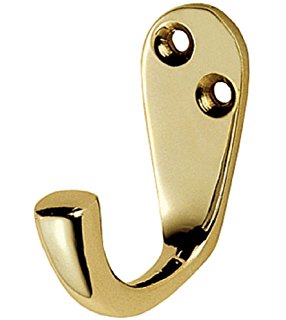 STAR PACK SINGLE ROBE HOOK BRASS PLATED. 72117 \\\KD10189