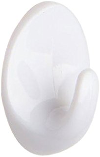 STAR PACK 4 SELF ADHESIVE HOOK SMALL OVAL WHITE. 72138 \\\KD10193