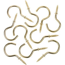 STAR PACK 9 CUP HOOK BRASS PLATED 38MM. 72083 \\\KD10208