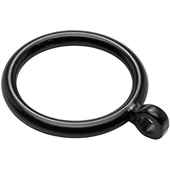 STAR PACK 5 CURTAIN RING FIXED EYE BLACK PLASTIC ID 28MM. 72420 \\\KD10211