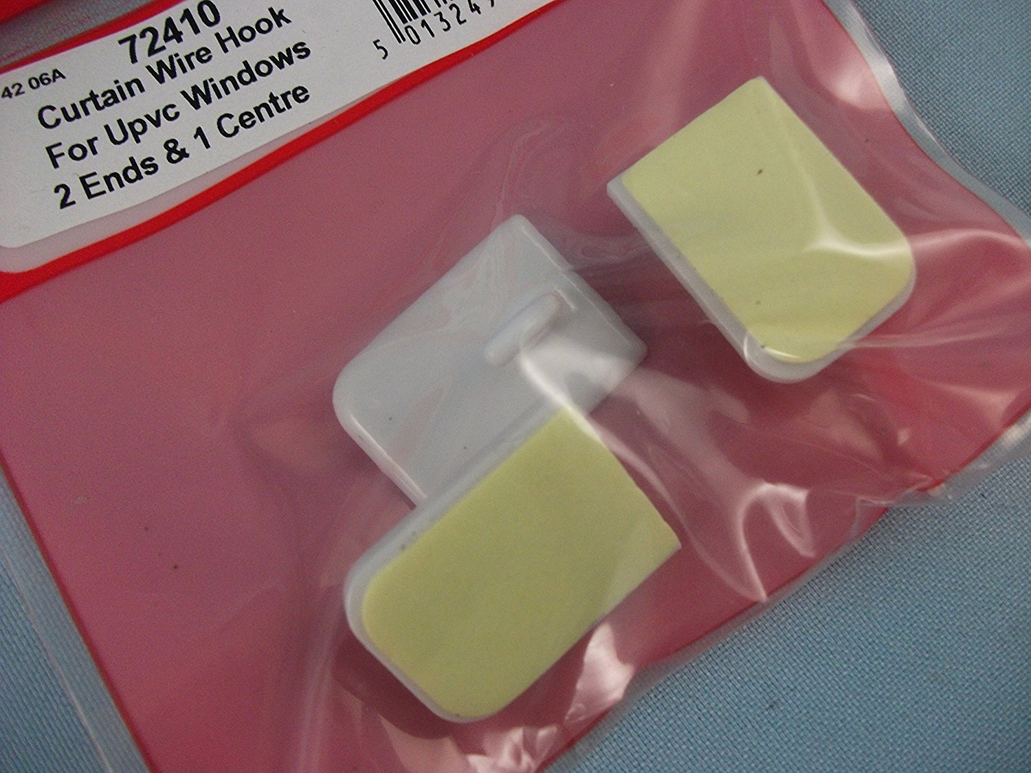 STAR PACK CURTAIN WIRE HOOK FOR UPVC WINDOWS 2 ENDS & 1 CENTRE. 72410 \\\KD10214