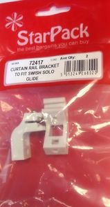 STAR PACK 2 CURTAIN RAIL BRACKET TO FIT SWISH SOLO GLIDE. 72417 \\\KD10218