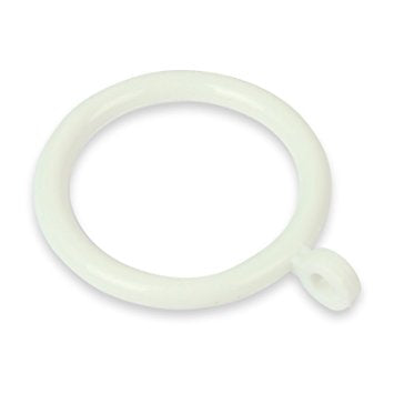 STAR PACK 7 CURTAIN RING FIXED EYE WHITE PLASTIC ID 27MM. 72421 \\\KD10229