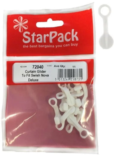 STAR PACK 11 CURTAIN GLIDER TO FIT SWISH NOVA DELUXE. 72040 \\\KD10236