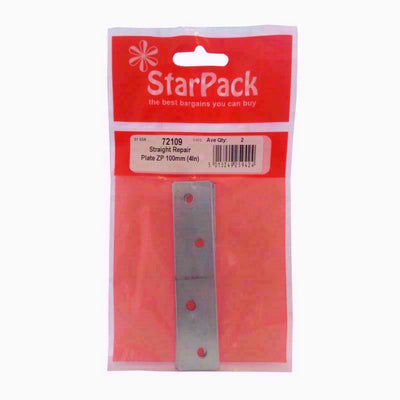 STAR PACK 2 REPAIR PLATE STRAIGHT BZP 100MM. 72109 \\\KD10244