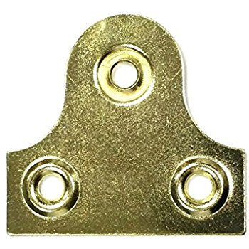 STAR PACK 5 MIRROR GLASS PLATE SLOTTED HOLE BRASS PLATED 38MM. 72036 \\\KD10256