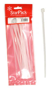 STAR PACK 20 CABLE TIE WHITE 200MM X 4.8MM. 72096 \\\KD10284