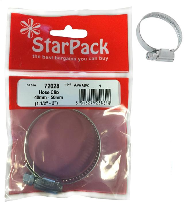 STAR PACK HOSE CLIP 40MM - 50MM. 72028 \\\KD10287