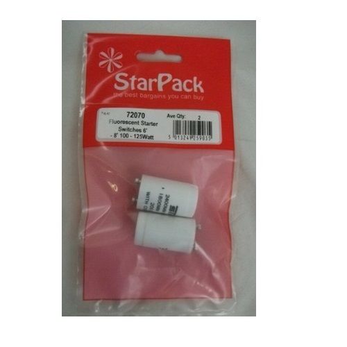 STAR PACK FLUORESCENT STARTER SWITCH 6-8 FT 100-125 WATT. 72070 \\\KD10291