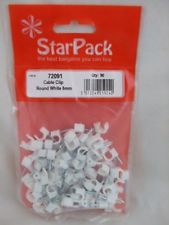STAR PACK 50 CABLE CLIP ROUND WHITE 6MM. 72091 \\\KD10306