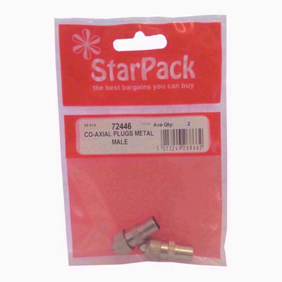 STAR PACK 2 COAXIAL PLUG MALE CONNECTOR. 72446 \\\KD10316