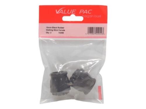 STAR PACK STICK CANE FERRULE HEAVY DUTY BLACK 19MM. 72398 \\\KD10356