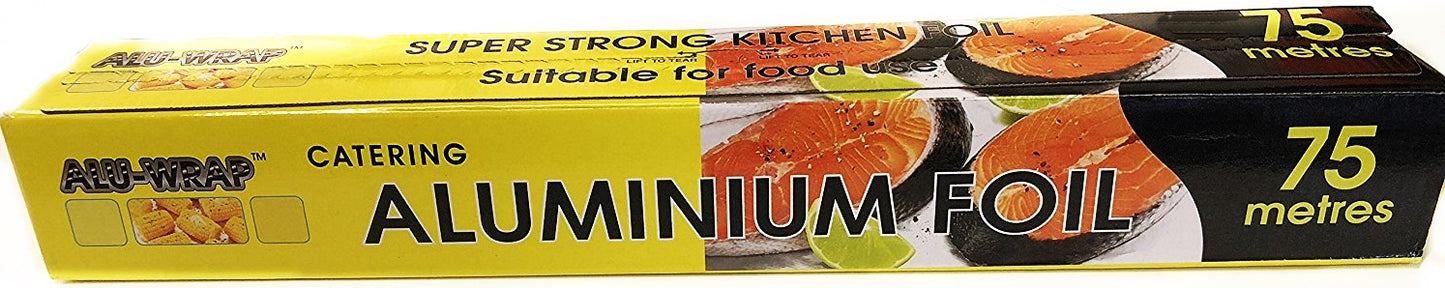 ALU WRAP LARGE EXTRA STRONG CATERING KITCHEN FOIL 300MM X 75M. 10666-FX12 \\\KD10444