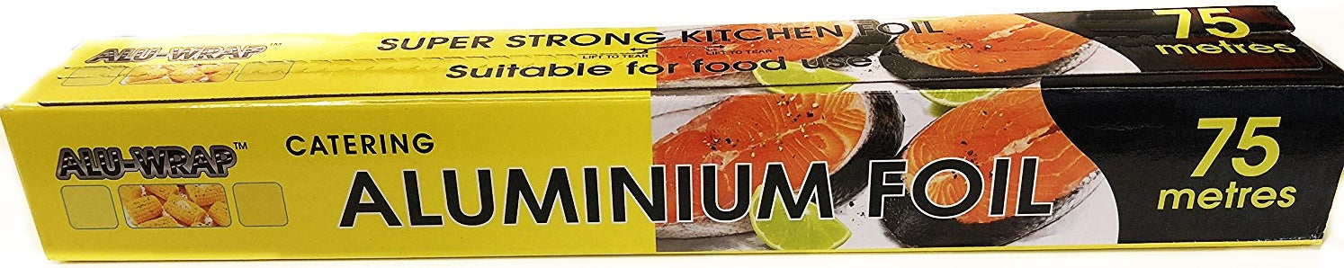 ALU WRAP LARGE EXTRA STRONG CATERING KITCHEN FOIL 300MM X 75M. 10666-FX12 \\\KD10444