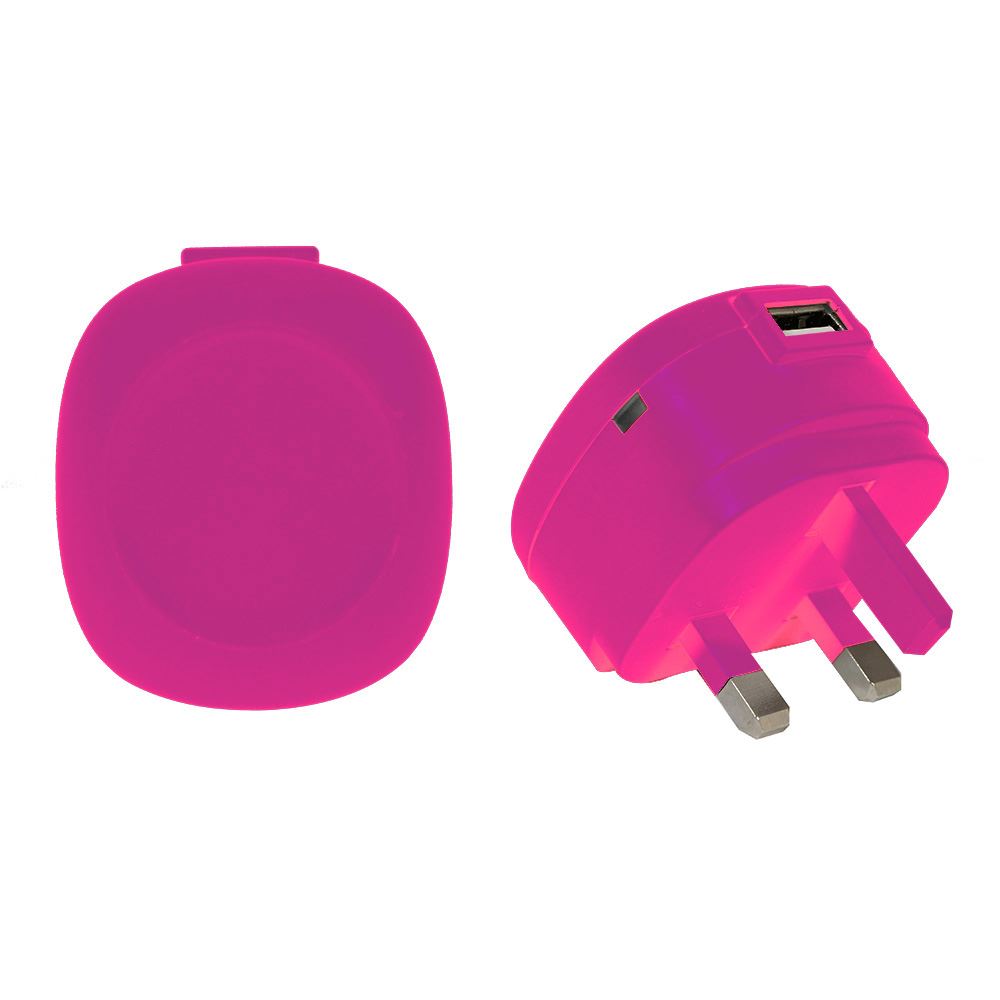 GVC USB MAINS CHARGER 1A PINK. GVCMUSBPK \\\KD10479