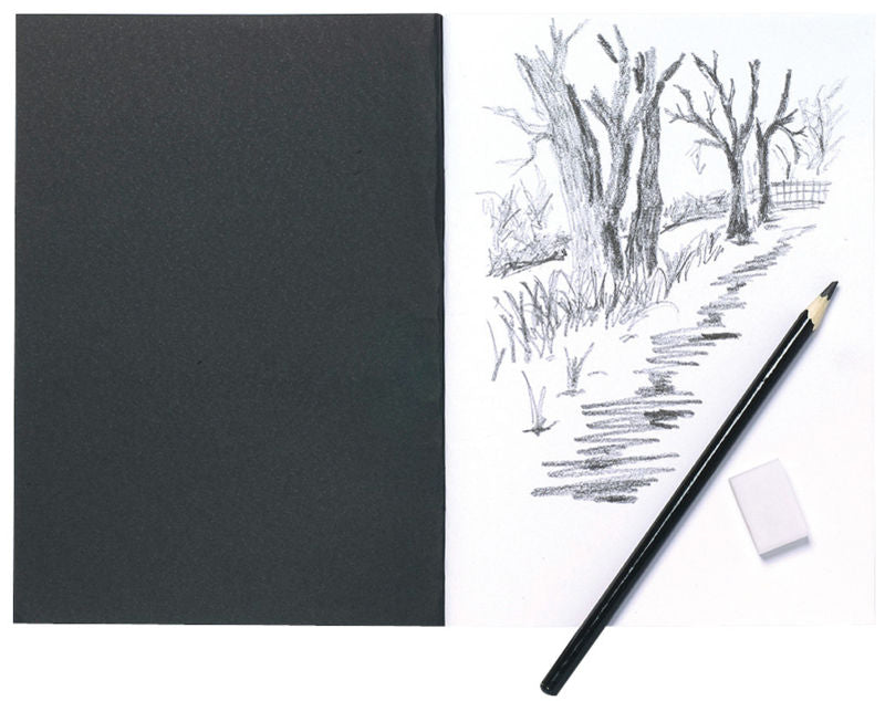 TIGER A5 CARD COVER SKETCH BOOK BLACK. 301727 \\\KD10561