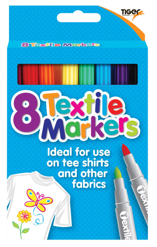 TIGER TEXTILE MARKERS 8/PK. T301810 \\\KD10565