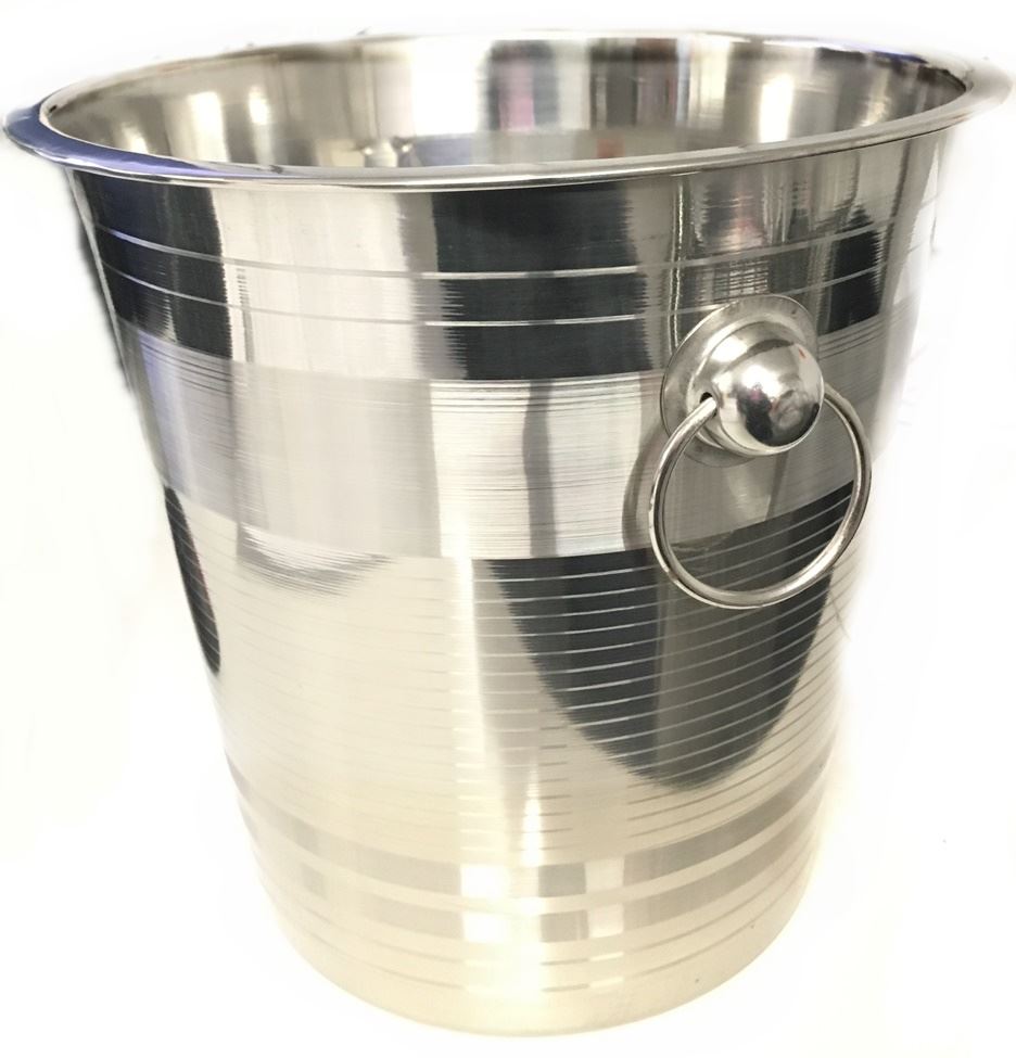 CHAMPAGNE WINE ICE STEEL BUCKET 21CM. TS33556-1 \\\KD10591