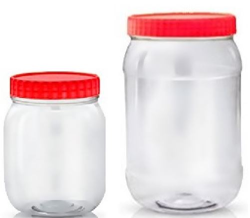 CLEAR PLASTIC PET JAR 1500ML & 500ML SET. 786967 \\\KD10605