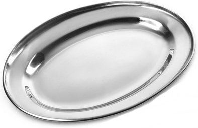 STAINLESS STEEL OVAL SERVING TRAY 40CM. TS34517 \\\KD10620