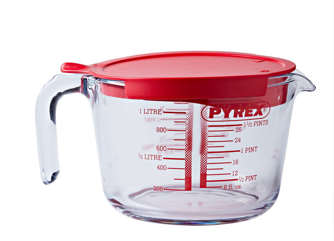 PYREX CLASSIC MEASURING JUG 1 LITRE WITH LID. 264P000 \\\KD10632
