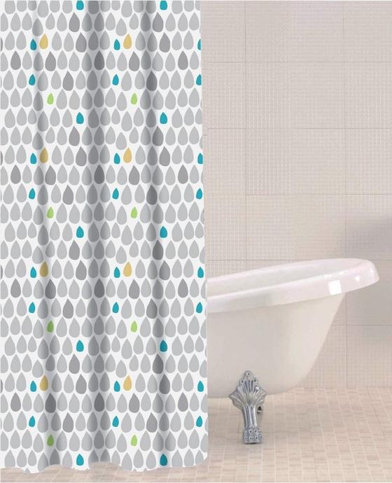 SABICHI RAIN DROPS SHOWER CURTAIN. 180346 \\\KD10642