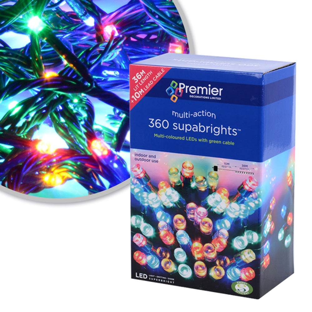 360 MA LED SUPERBRIGHTS MULTI COLOURED GREEN CABLE \\\KD10667