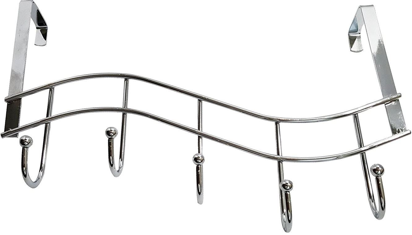 CHROME OVER DOOR HANGER 5 HOOKS. OD5H \\\KD10686