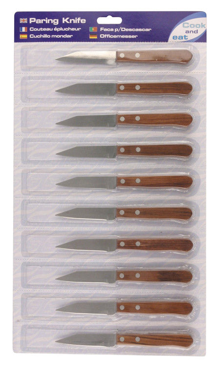 10 WOODEN HANDLED PARING KNIFE. CPK10-3 \\\KD10716