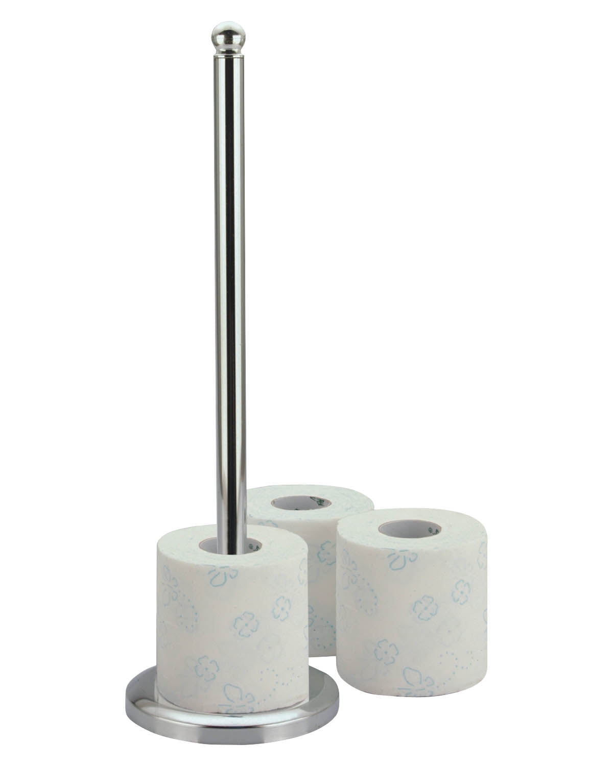 CHROME STANDING TOILET ROLL HOLDER. CR/MTRH \\\KD10738