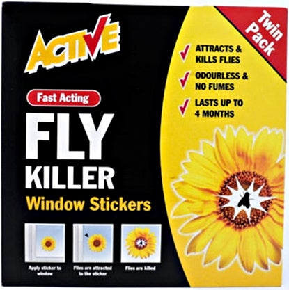 ACTIVE FLY KILLER WINDOW STICKERS. M426 \\\KD10896