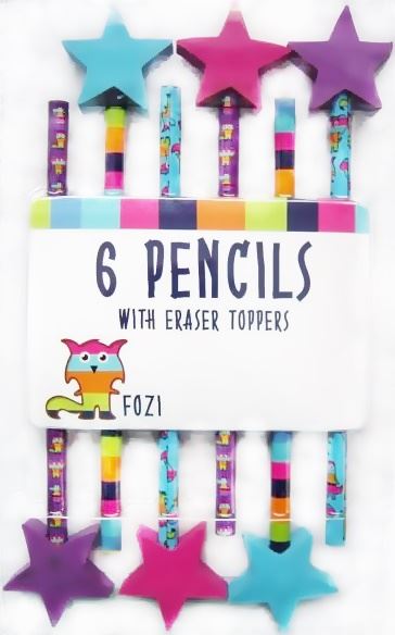 6 RASCALS  PENCILS STAR TOP ERASER. BEAX \\\KD10989